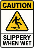 Slippery When Wet 4x6 vinyl sticker