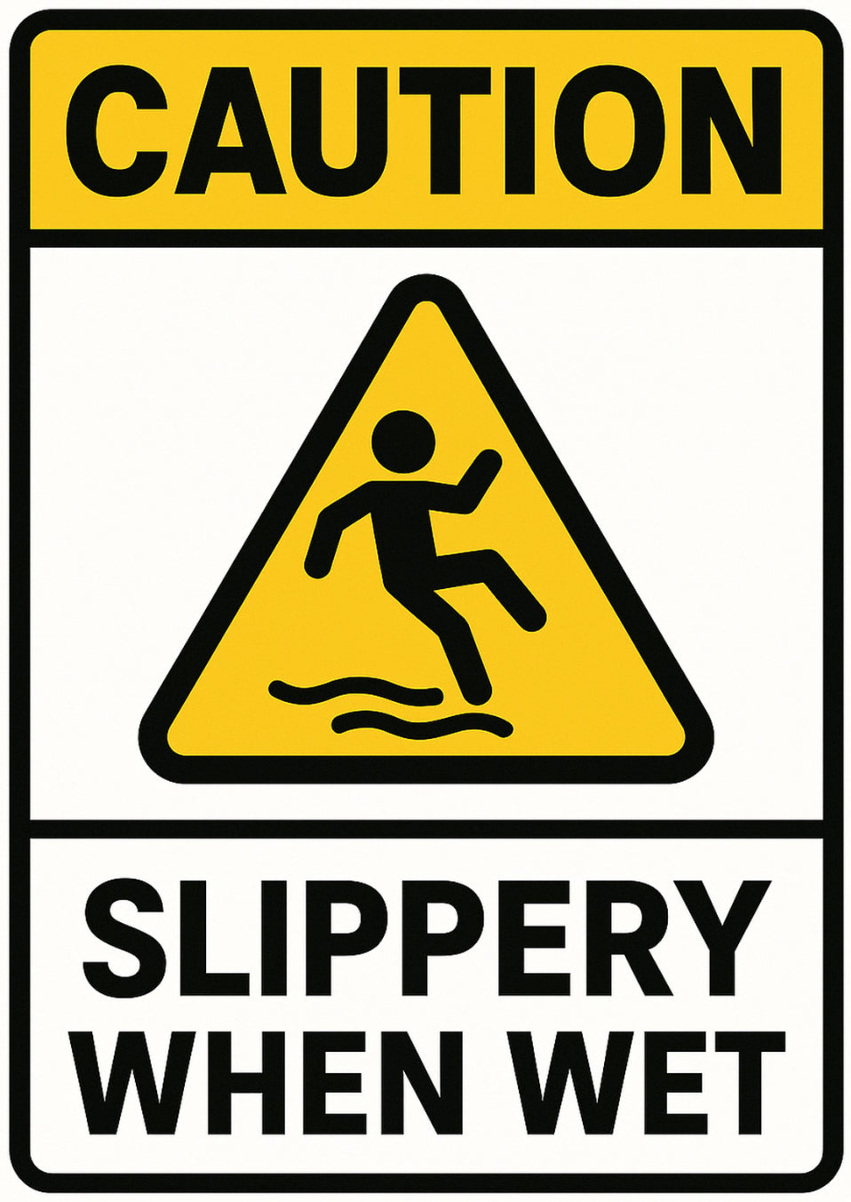 Slippery When Wet 4x6 vinyl sticker