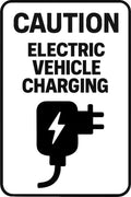 Caution Electric Vehicle Charging 4x6 vinyl sticker