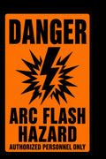 Danger Arc Flash Hazard 4x6 vinyl sticker