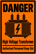 Danger High Voltage Transformer 4x6 vinyl sticker