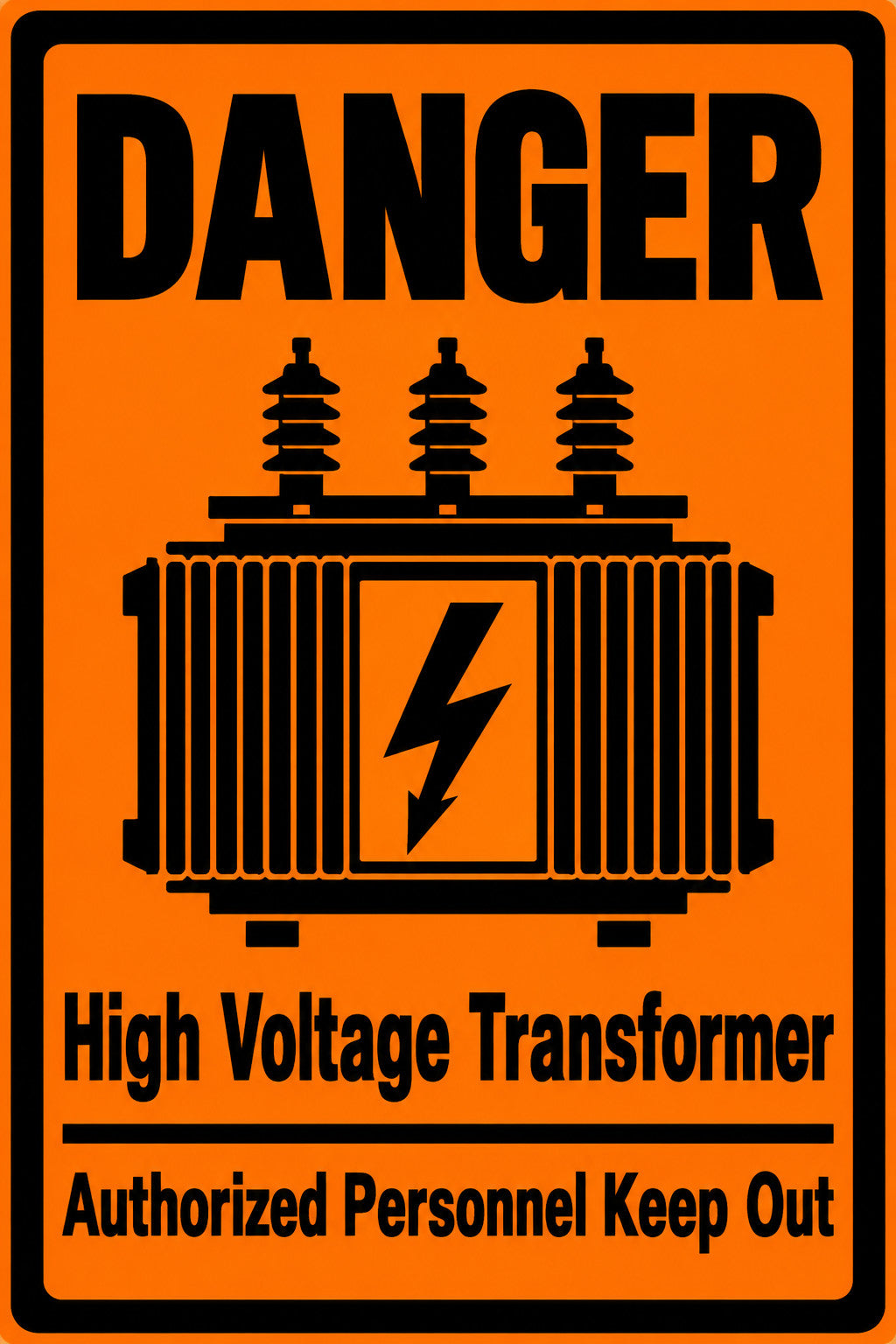 Danger High Voltage Transformer 4x6 vinyl sticker