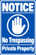 Notice No Trespassing 4x6 vinyl sticker