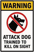 Attack Dog Trained To Kill On Sight 4x6 vinyl sticker
