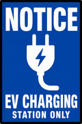 Warning Electric Vehicle Charging Station 4x6 vinyl sticker