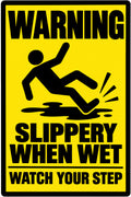 Warning Slippery When Wet Watch Your Step 4x6 vinyl sticker