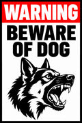 Warning Beware Of Dog 4x6 vinyl sticker
