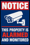 Property Alarmed and Monitored 4x6 vinyl sticker