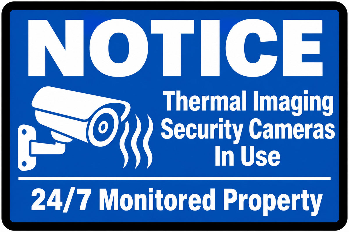 Notice Thermal Imaging Security Cameras 4x6 vinyl sticker