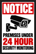 Notice Premises 24 Hour Security Monitoring 4x6 vinyl sticker