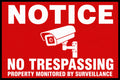 Notice No Trespassing Property Monitored 4x6 vinyl sticker