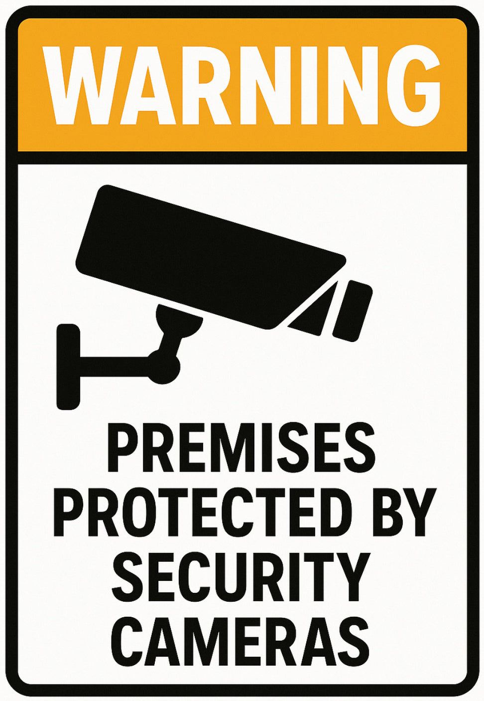 Premises Protected By Security Cameras 4x6 vinyl sticker