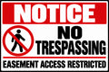 Notice No Trespassing Easement Access Restricted 4x6 vinyl sticker