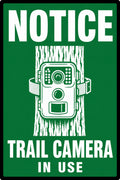 Notice Trail Camera In Use 4x6 vinyl sticker