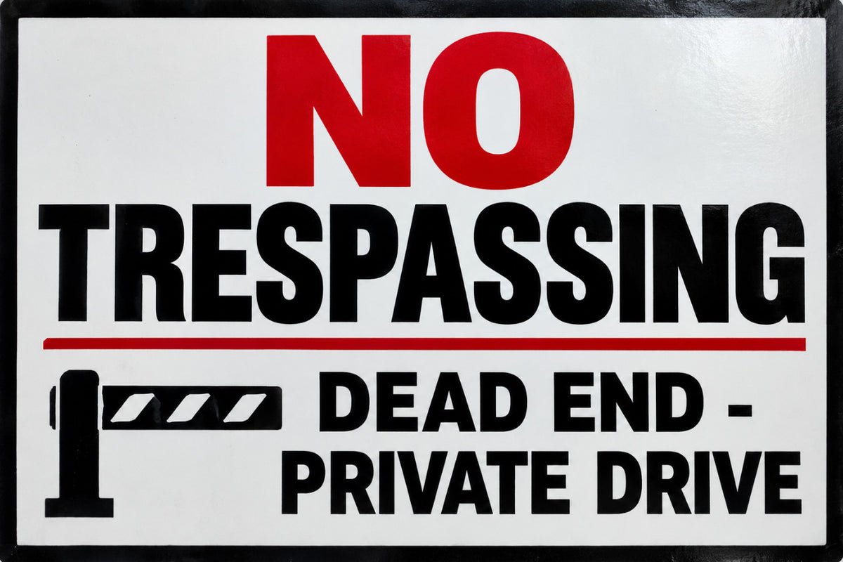 No Trespassing Dead End Private Drive 4x6 vinyl sticker