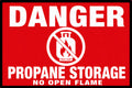 Danger Propane Storage No Open Flame 4x6 vinyl sticker