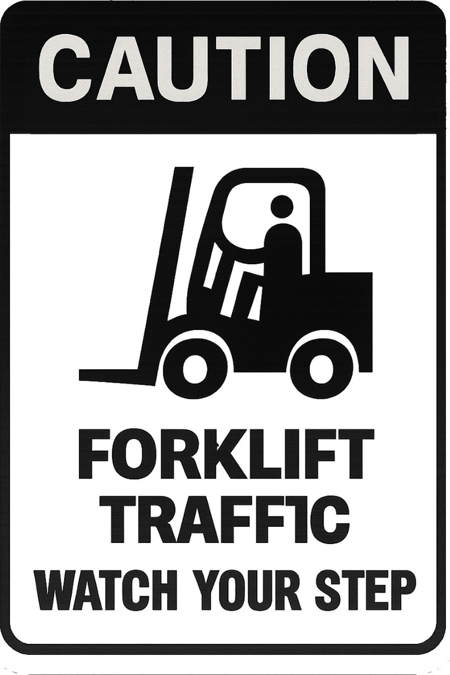 Caution Forklift Traffic Watch Your Step 4x6 vinyl sticker
