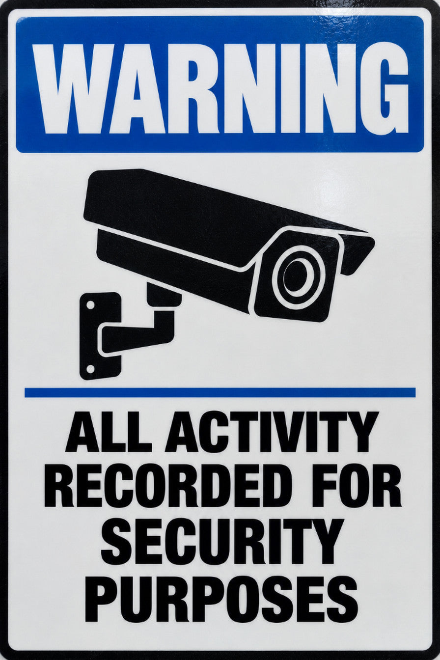 Warning All Activity Recorded Security 4x6 vinyl sticker