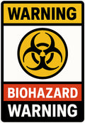 Biohazard Warning 4x6 vinyl sticker