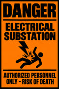 Danger Electrical Substation Authorized Personnel 4x6 vinyl sticker