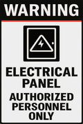 Electrical Panel Authorized Personnel Only 4x6 vinyl sticker