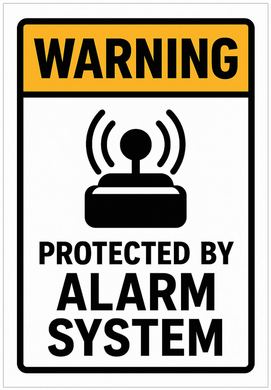 Protected By Alarm System 4x6 vinyl sticker