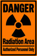 Danger Radiation Area Authorized Personnel Only 4x6 vinyl sticker