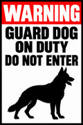 Warning Guard Dog On Duty Do Not Enter 4x6 vinyl sticker