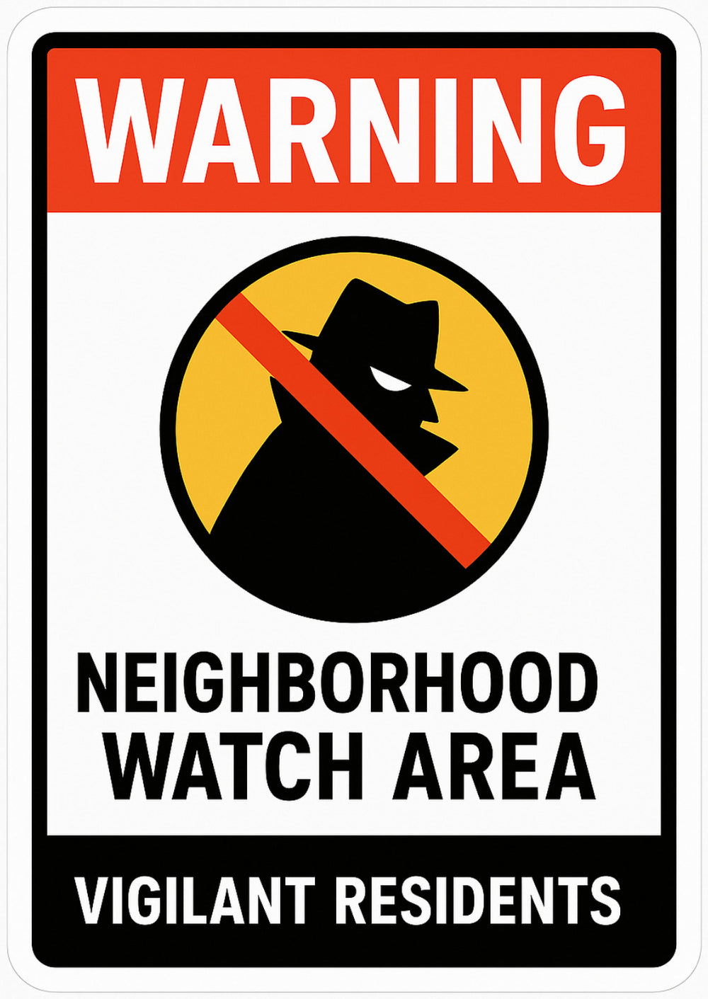 Neighborhood Watch 4x6 vinyl sticker
