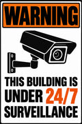 Warning This Building Is Under 24/7 Surveillance 4x6 vinyl sticker