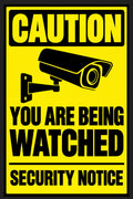 Caution You Are Being Watched Security Notice 4x6 vinyl sticker