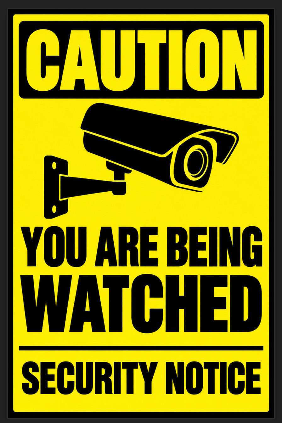 Caution You Are Being Watched Security Notice 4x6 vinyl sticker