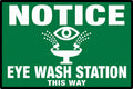 Notice Eye Wash Station 4x6 vinyl sticker